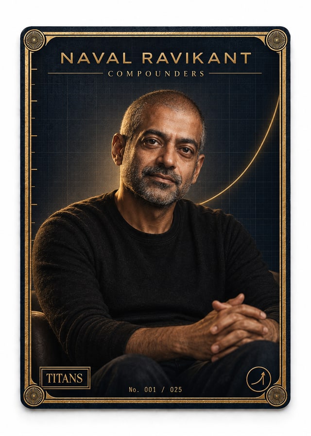 Naval Ravikant, Titans Compounders card, front