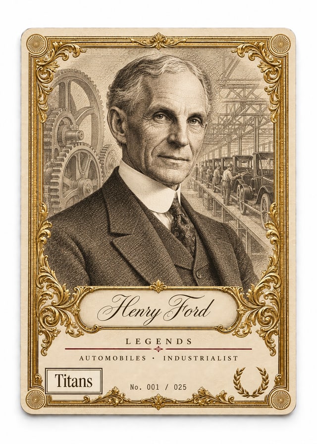 Henry Ford, Titans Legends card, front