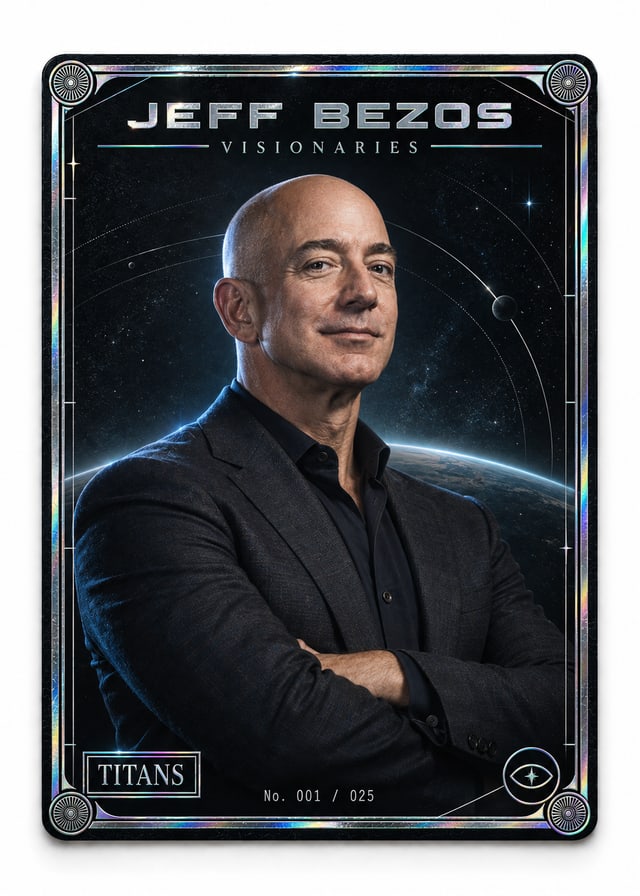 Jeff Bezos, Titans Visionaries card, front